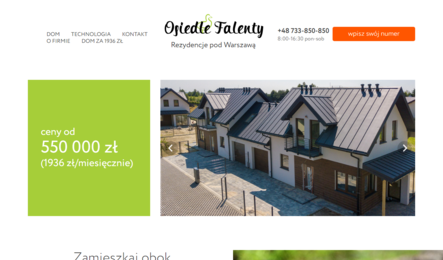 Сайт для застройщика Osiedle Falenty